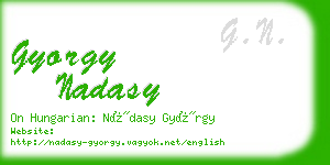 gyorgy nadasy business card